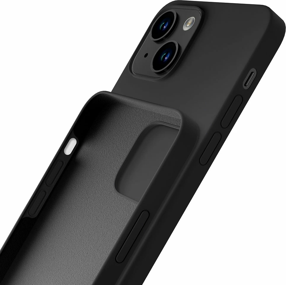 Mbështjellës silikon për celular 3mk Protection për iPhone 15 Plus, zi
