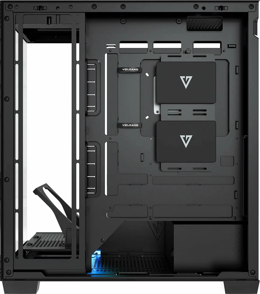 Kasë Modecom Volcano Stellar Plus AT-STELLAR-PLUS-NF-0000-10, ATX Midi Tower, ARGB, USB-C, pa furnizim, e zezë