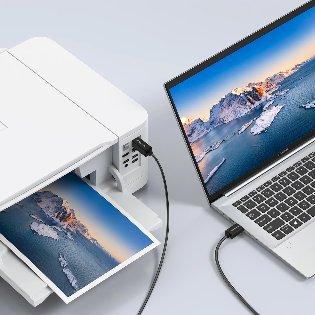 Kabel USB-B në USB-A Wozinsky WKDDY3S 2 m USB 2.0 480 Mb/s, e zezë