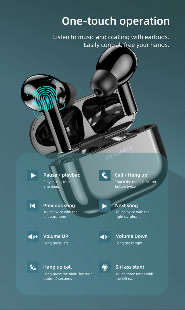 Kufje Me Bluetooth AWEI T29 (Bardhë)