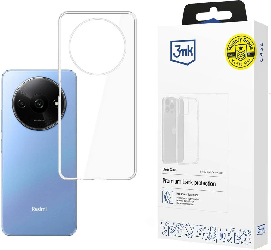 Mbështjellës 3mk Clear Case për Xiaomi Redmi A3, transparent
