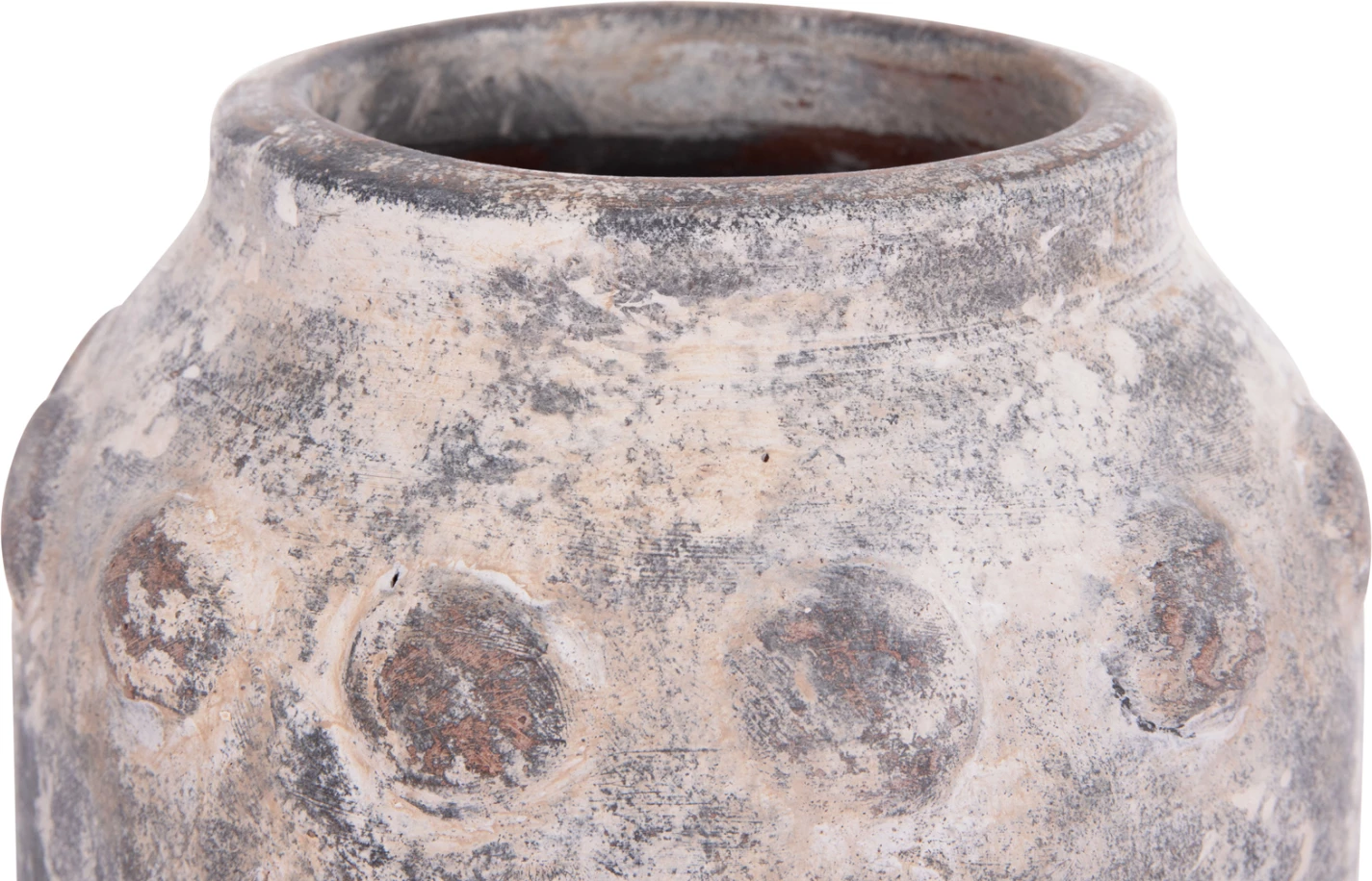 Vazo dekorative tavoline, terrakote, ngjyrë gri, VERMO FH4392, 20x19cm