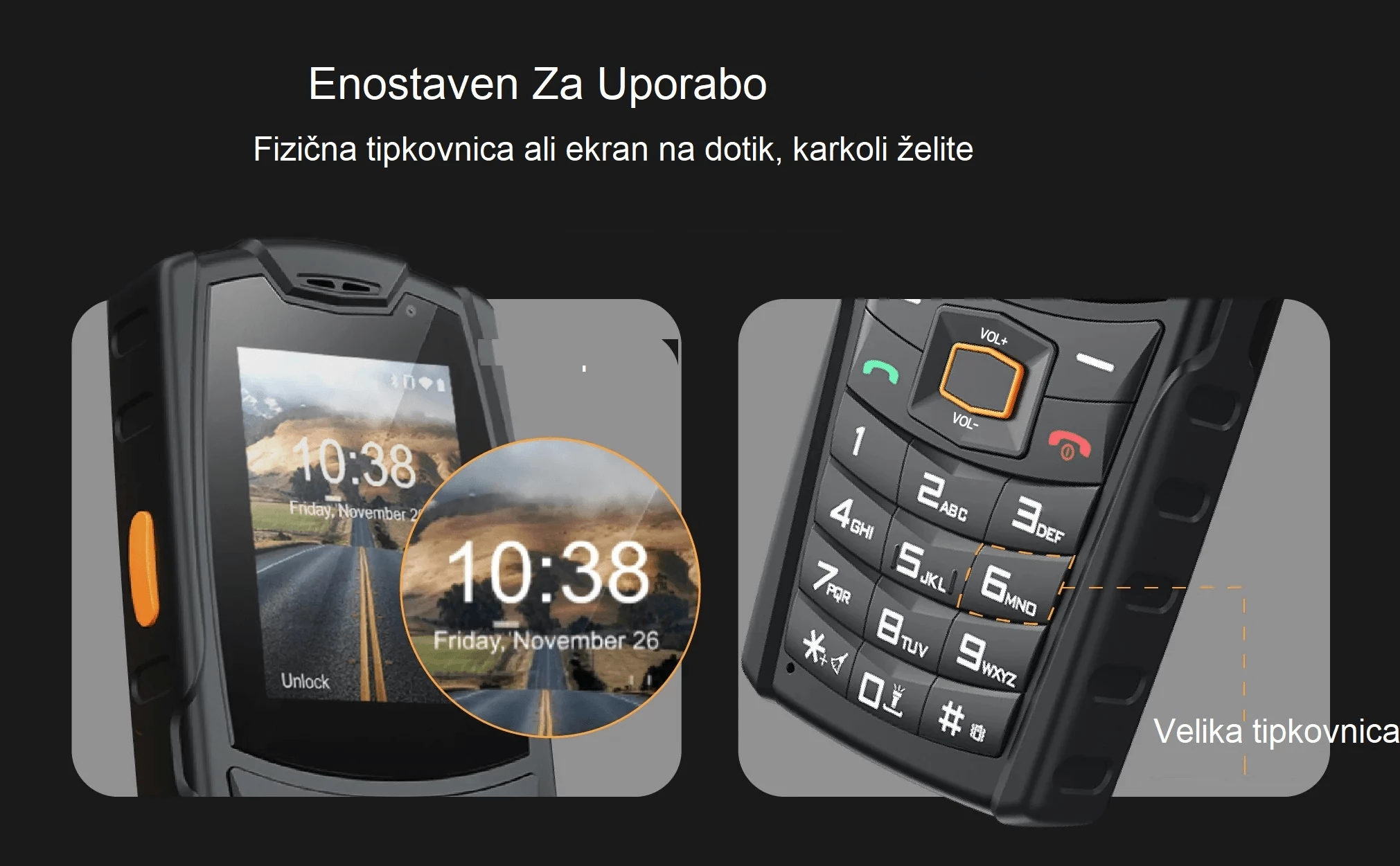 Celular rezistent me butona AGM M7 1GB/8GB Dual SIM 4G Android 8.1 IP68/IP69K MIL-STD-810H, i zi