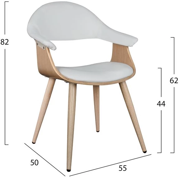 Karrige për zyre konferencash Superior Pro FH1111.02, e bardhë/dru