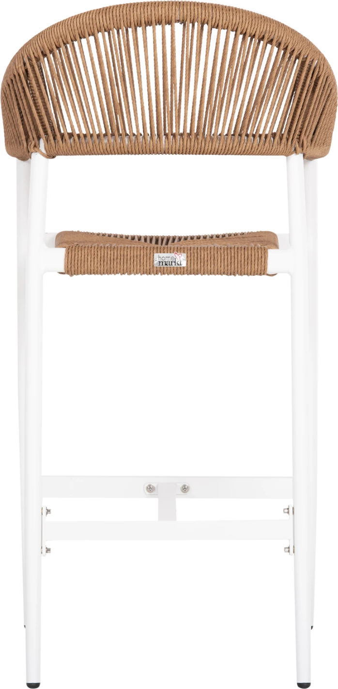 Karrige për bar alumini GREGG FH5788.11, e bardhë-rërë bezhë sintetike, 55x57x106H cm