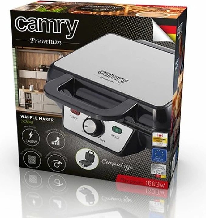 Aparat për waffle Adler CAMRY CR 3046, i zi