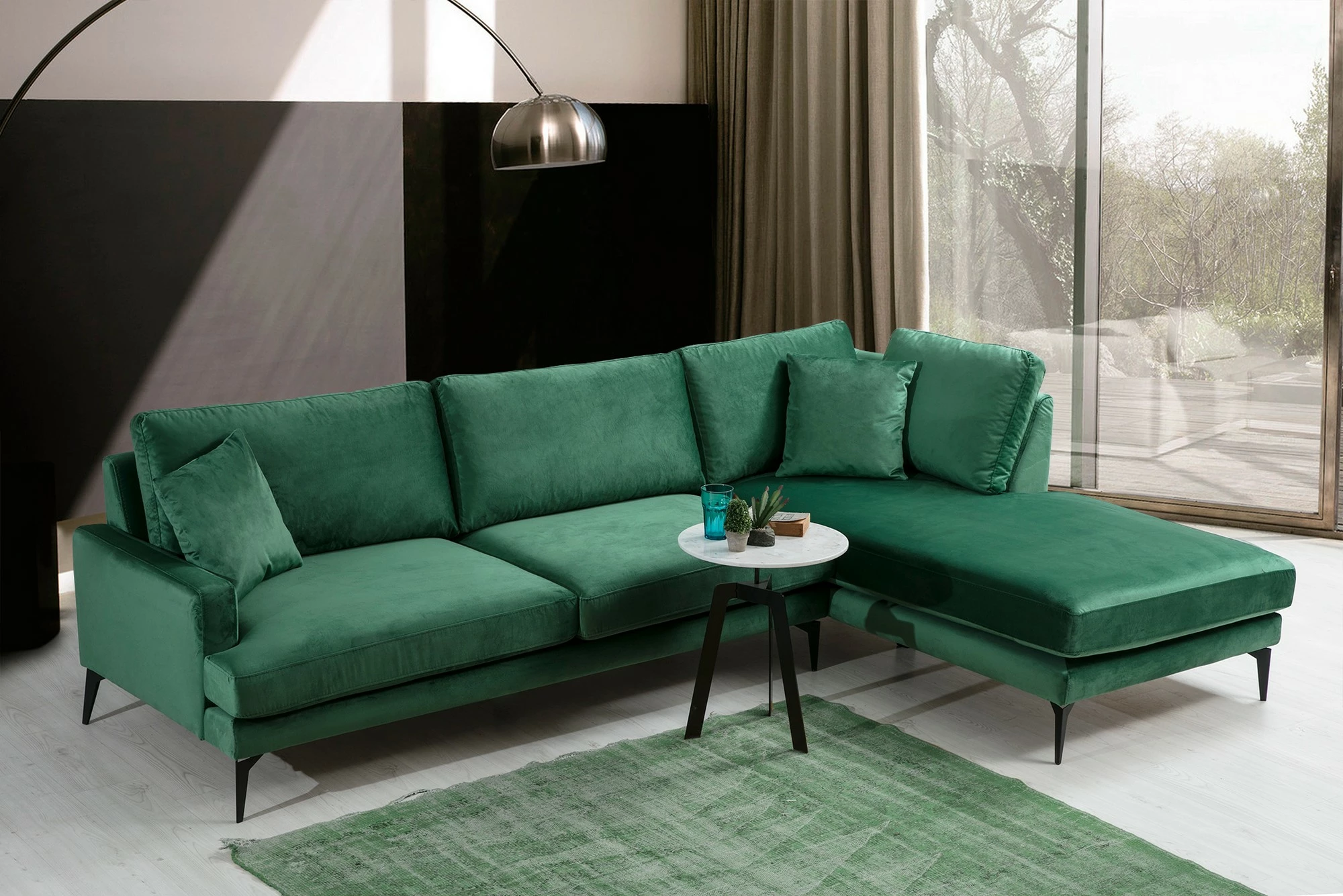 Këndare e gjelbër për sallon, Atelier del Sofa, Papira Corner (L3+CHL)