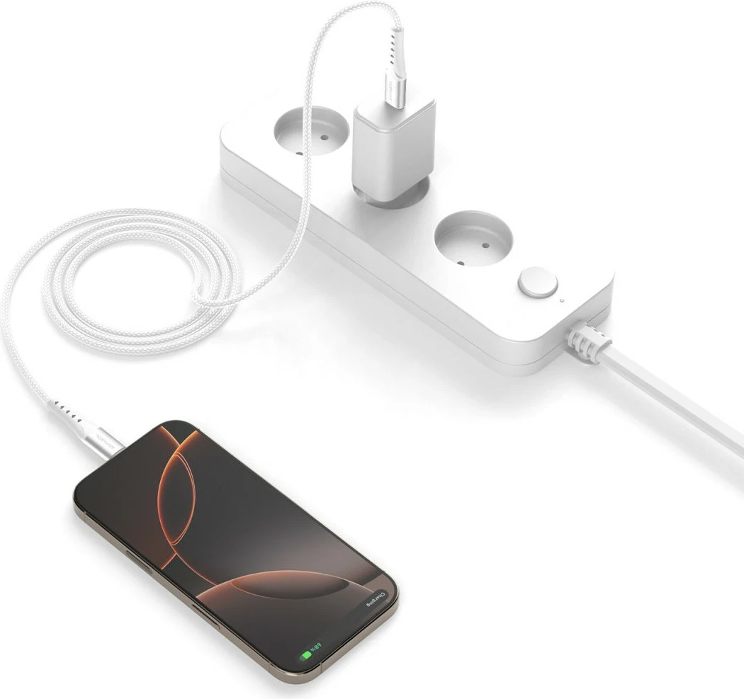 Kabllo USB-C 4smarts PrimeCord 1.5m 60W e bardhë