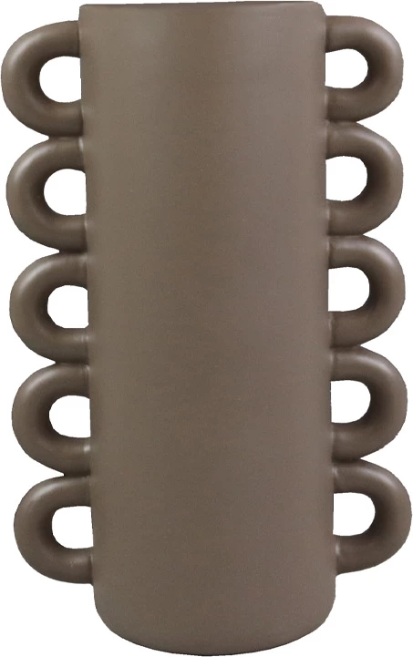 Vazo dekorative Thyra, polirezine, ngjyrë gri, 16x10x25cm