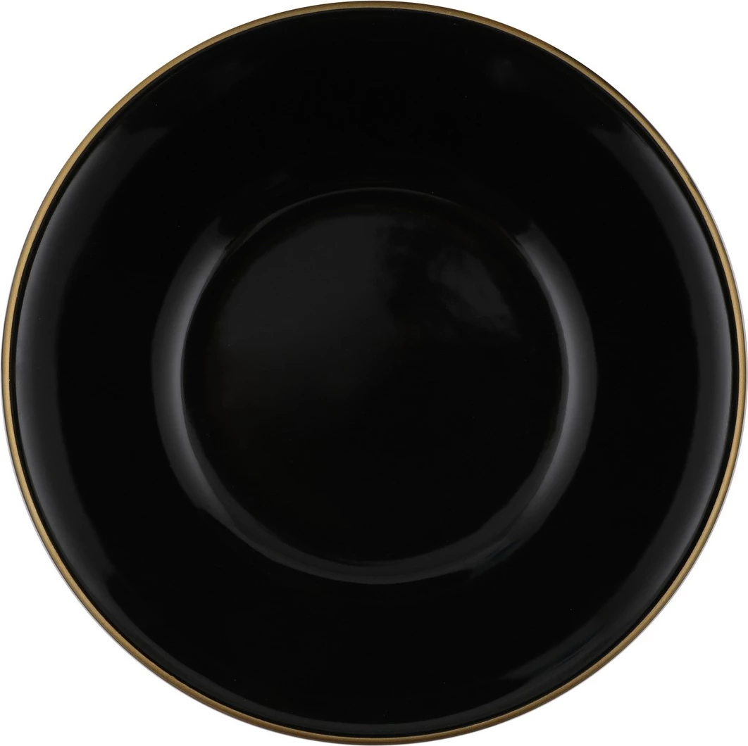 Set enësh darke qeramike, 24 copë, Hermia, TY040424F650A841600MAET600, ngjyrë e zezë dhe ari