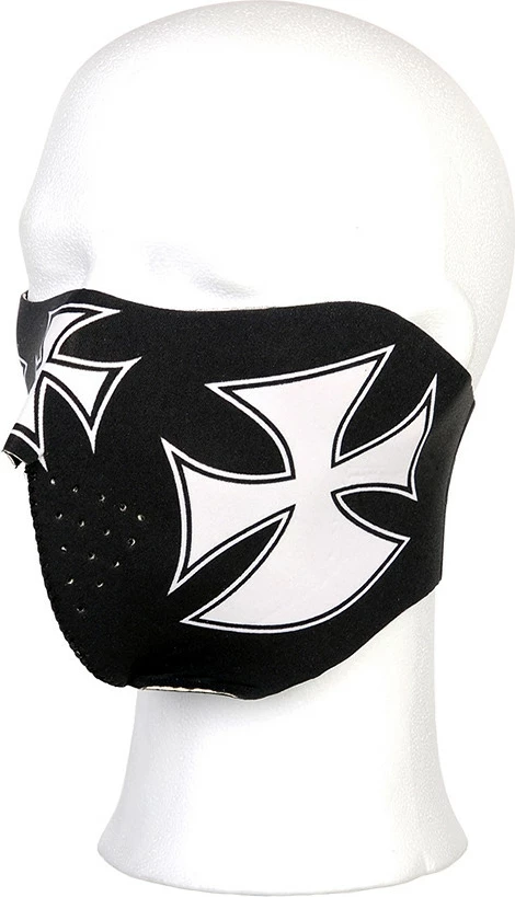Maskë 101 INC Biker mask half face maltezer cross