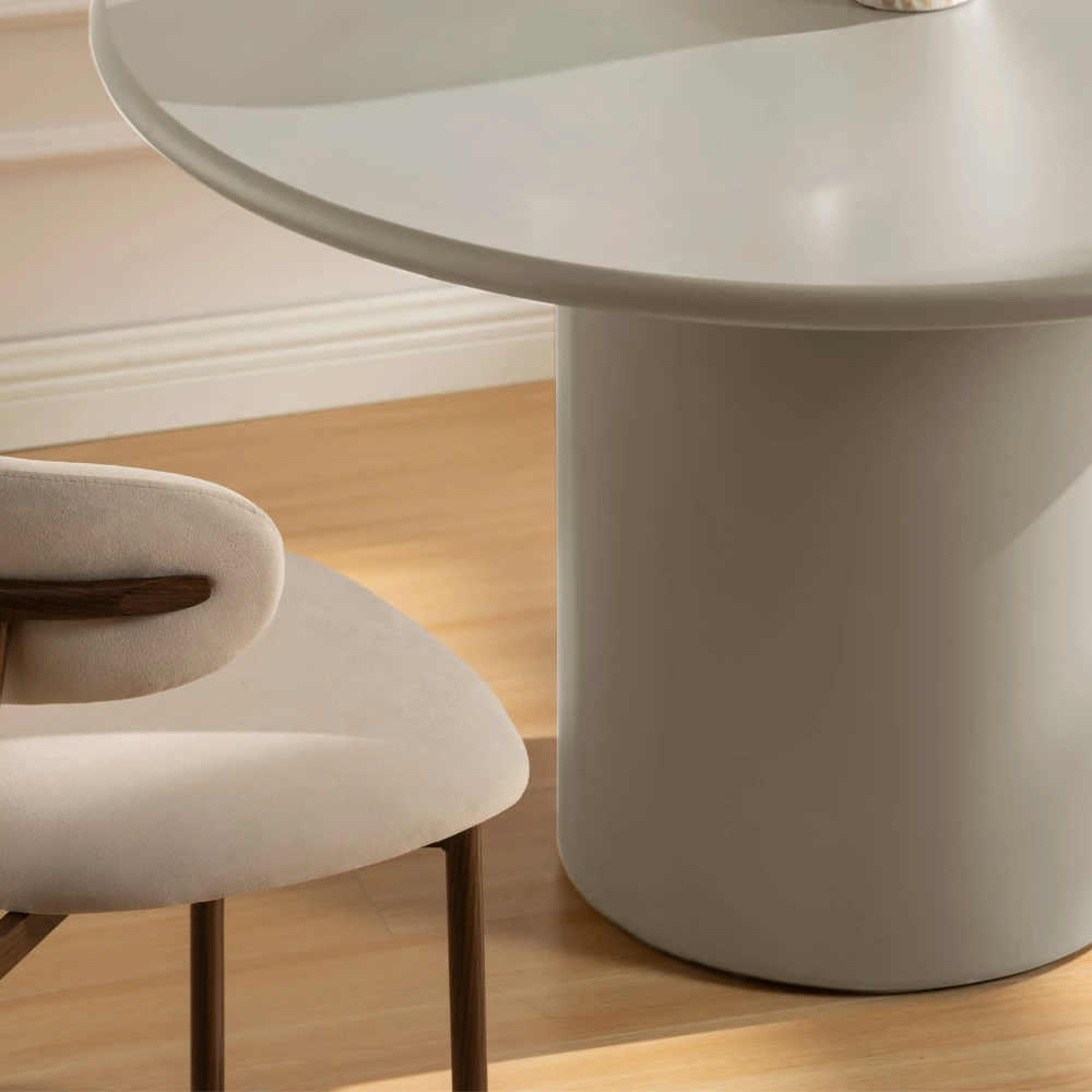 Tavolinë CIRCA, ngjyrë latte, 120x120x75cm