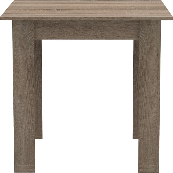 Set tavoline me karrige Manka I-Julita, 3 pjesë, ngjyrë sonoma truffle-e zezë, 80x80x77cm