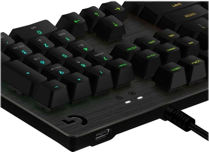 Tastierë gaming, Logitech G512 920-009352, mekanike RGB, US layout, Braun