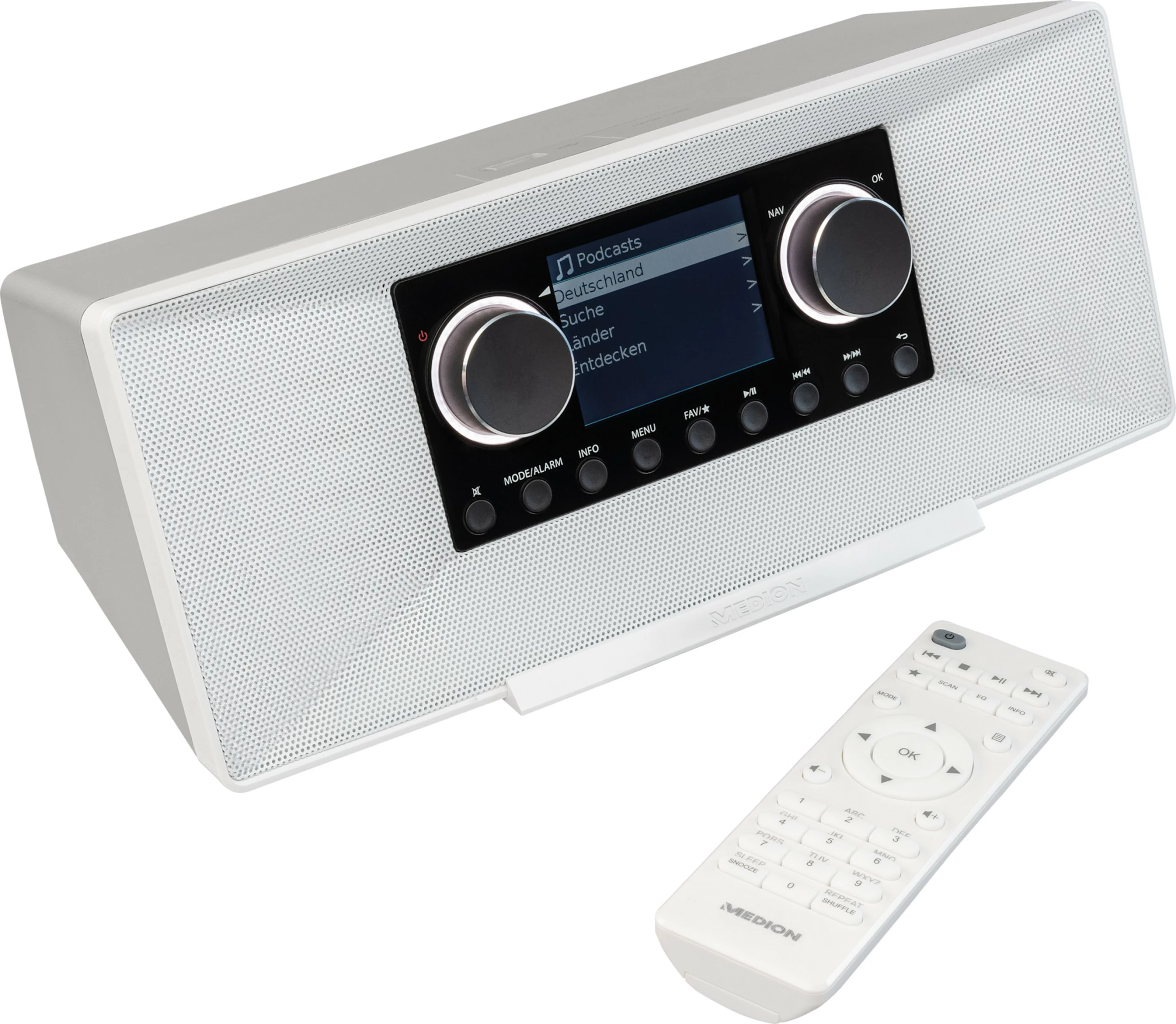Radio internet Medion LIFE P85333, DAB+/FM/AM, 12 W, ekran 7.1", Bluetooth/Wi‑Fi, e bardhë