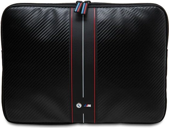 Mbështjellës BMW Carbon Red Stripe për laptop 16 inç, i zi