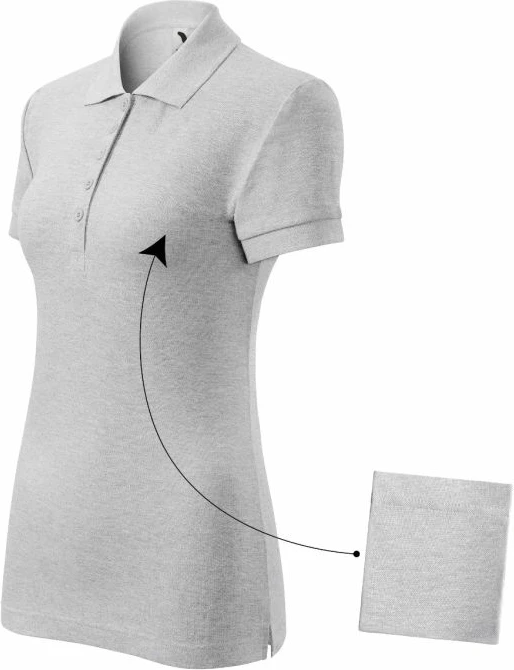 Maica polo për femra Malfini, gri e çelët