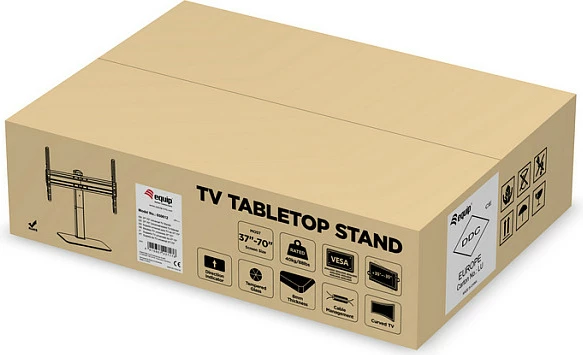 Mbajtës tavoline për TV/monitor Equip 650612, 37-70", VESA 200x200-600x400, rregullueshëm në lartësi, i zi