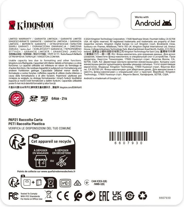 Kartelë memorie Kingston Canvas Select Plus Gen3, 64GB, SDXC, Class10, UHS-I