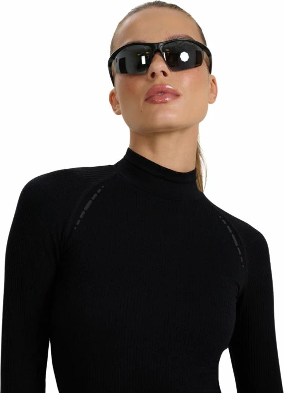 Maicë me mëngë të gjata për femra 4f, e zezë