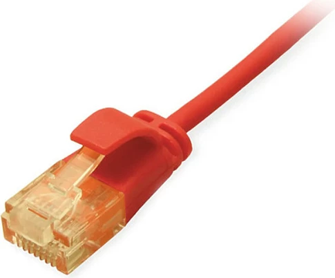 Kabllo rrjeti EQUIP Cat6A Slim Patch 0.15m, 10GbE, RJ45-RJ45, e kuqe