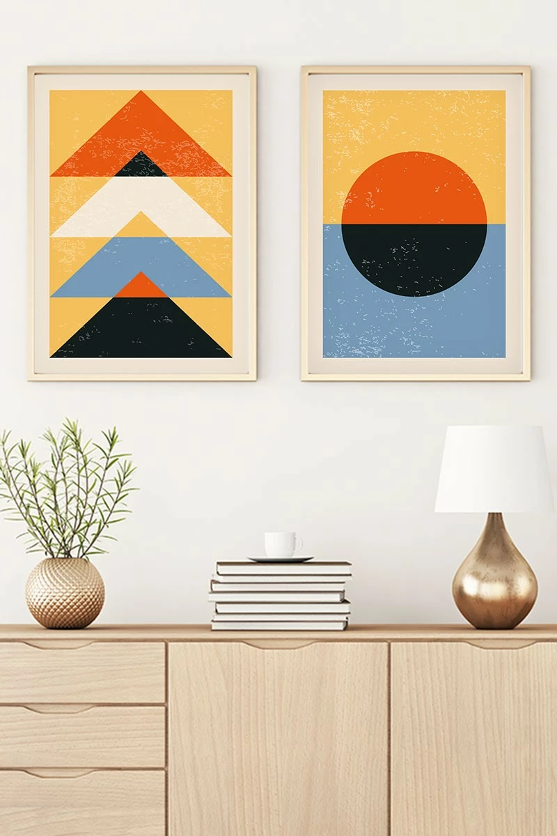 Pikturë dekorative me kornizë MDF (2 copë), Wallity, Huhu16, 30x40cm