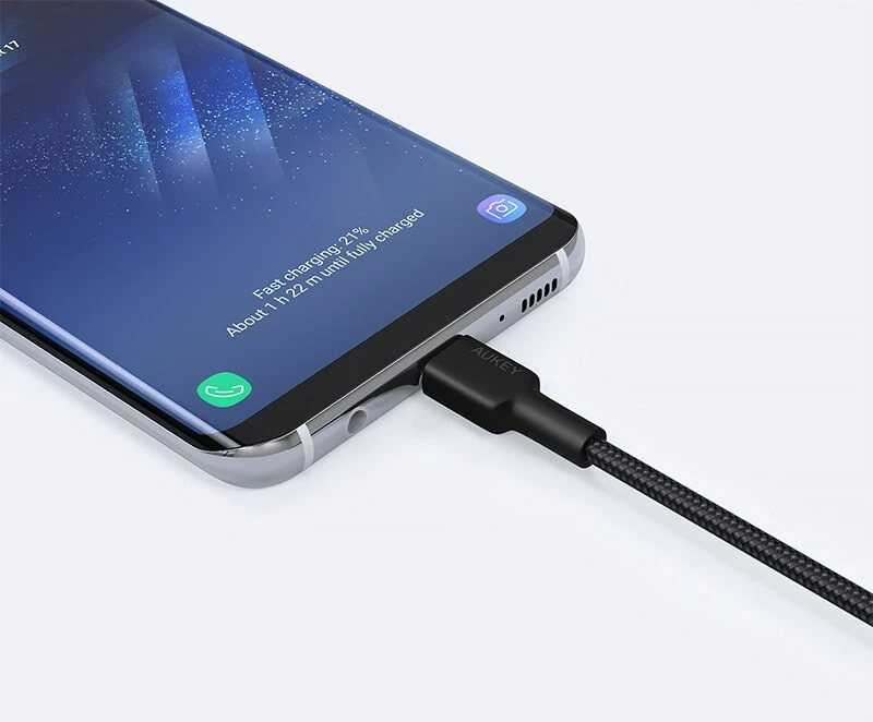 Kabllo AUKEY CB-CD30 USB-C Type-C PD 3A 0.9m, e zeza