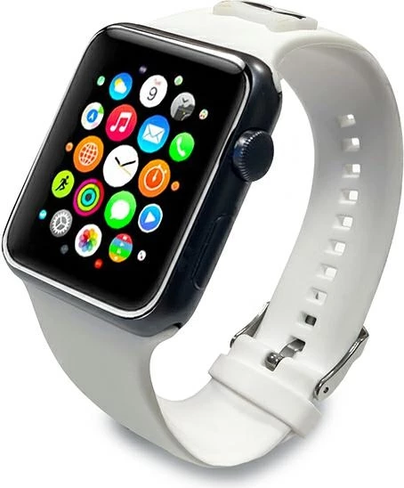 Rrip silikoni për Apple Watch Karl Lagerfeld Silicone Choupette Head, i bardhë, 38/40/41mm