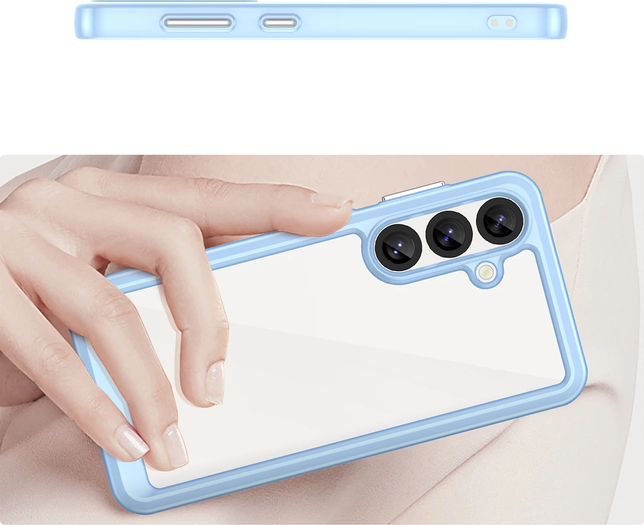 Mbështjellës Hurtel Outer Space Case për Samsung Galaxy S25, TPU/PC, Kaltër