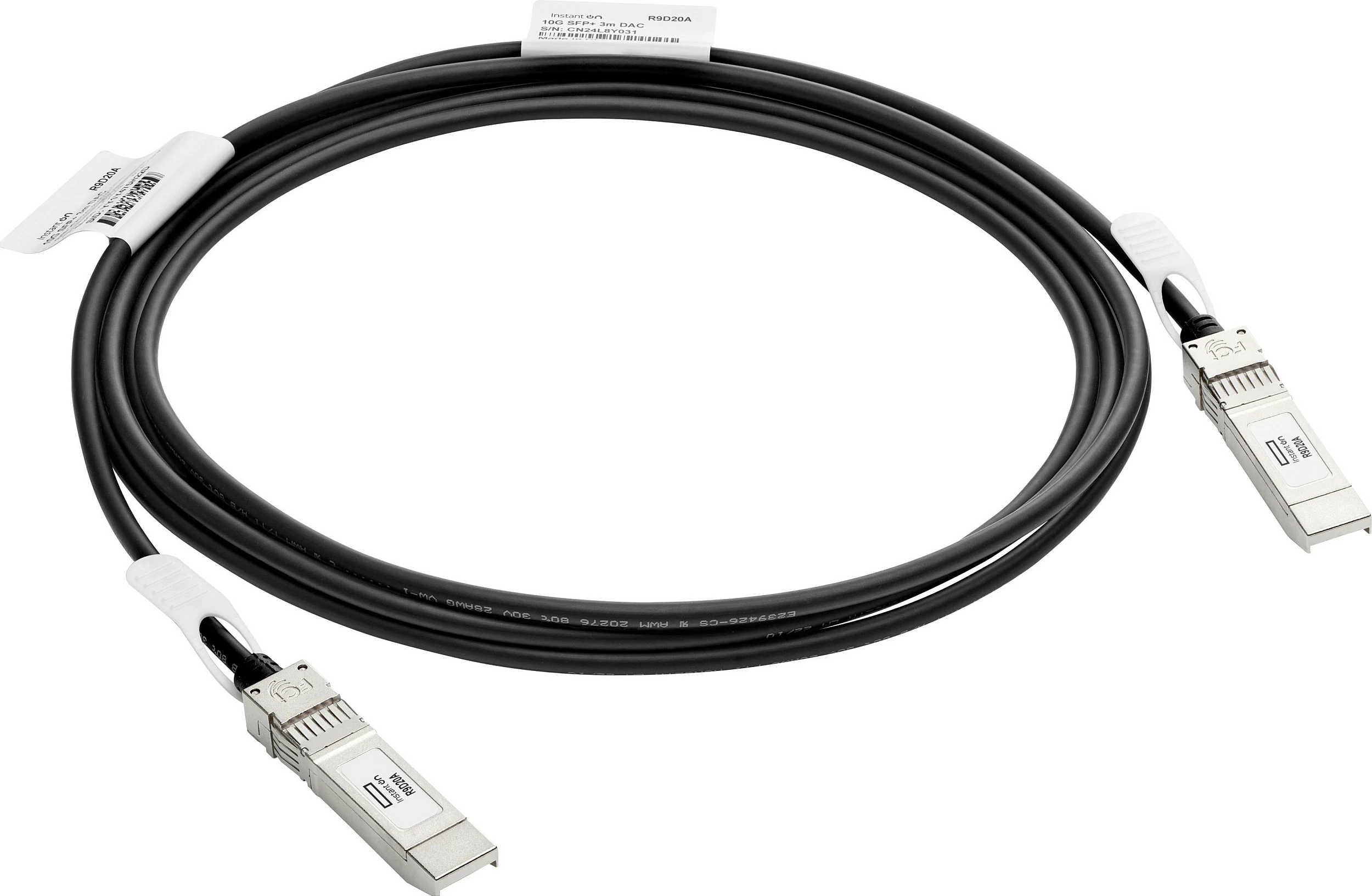Kabllo rrjeti HPE Aruba Instant On 10G SFP+ në SFP+ DAC 3m, e zezë/argjendtë