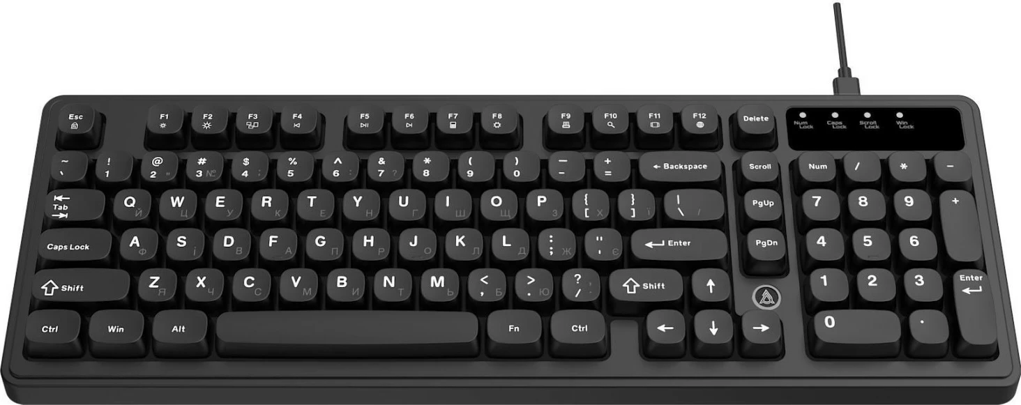 Tastierë Ajazz AF98, membranë, RGB, USB-C me kabllo të ndashme, 98%, e zezë