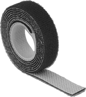 Shirit lidhës kabllosh DeLOCK 18709, Velcro, 1 m, 13 mm, e zezë