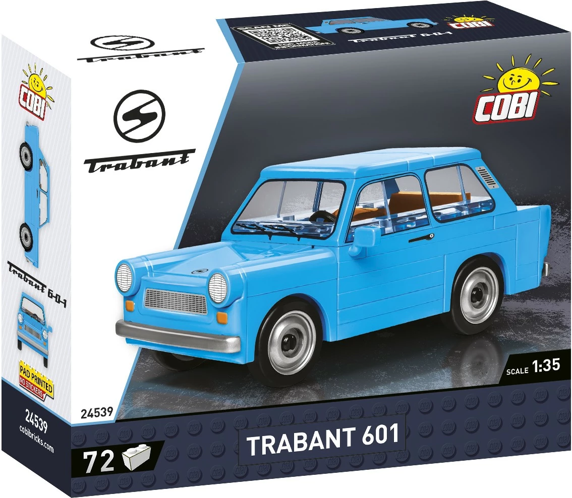 Set ndërtimi Cobi Trabant 601, 72 pjesë, blu
