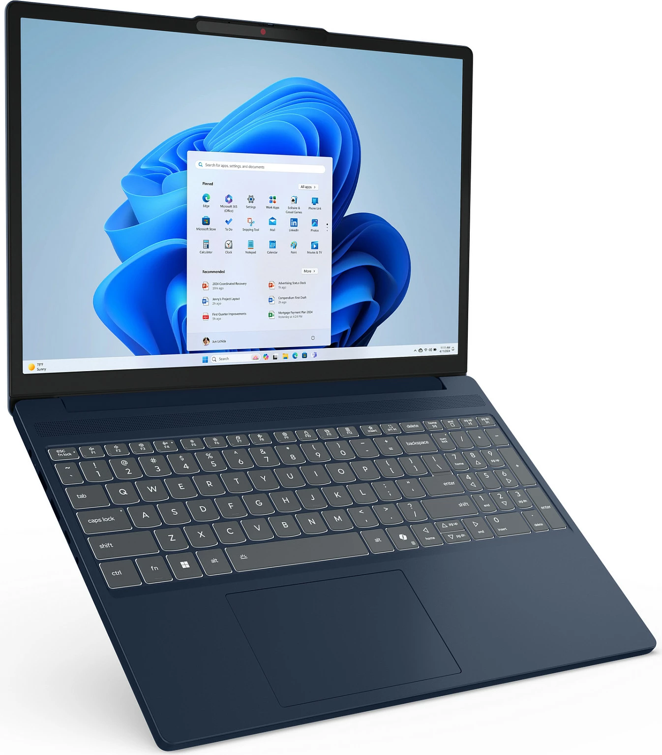 Laptop Lenovo IdeaPad 3 Slim Ryzen 5, 16GB RAM Memorje, 512GB SSD, 15.3" WUXGA, Windows 11 Home, Cosmic Blue