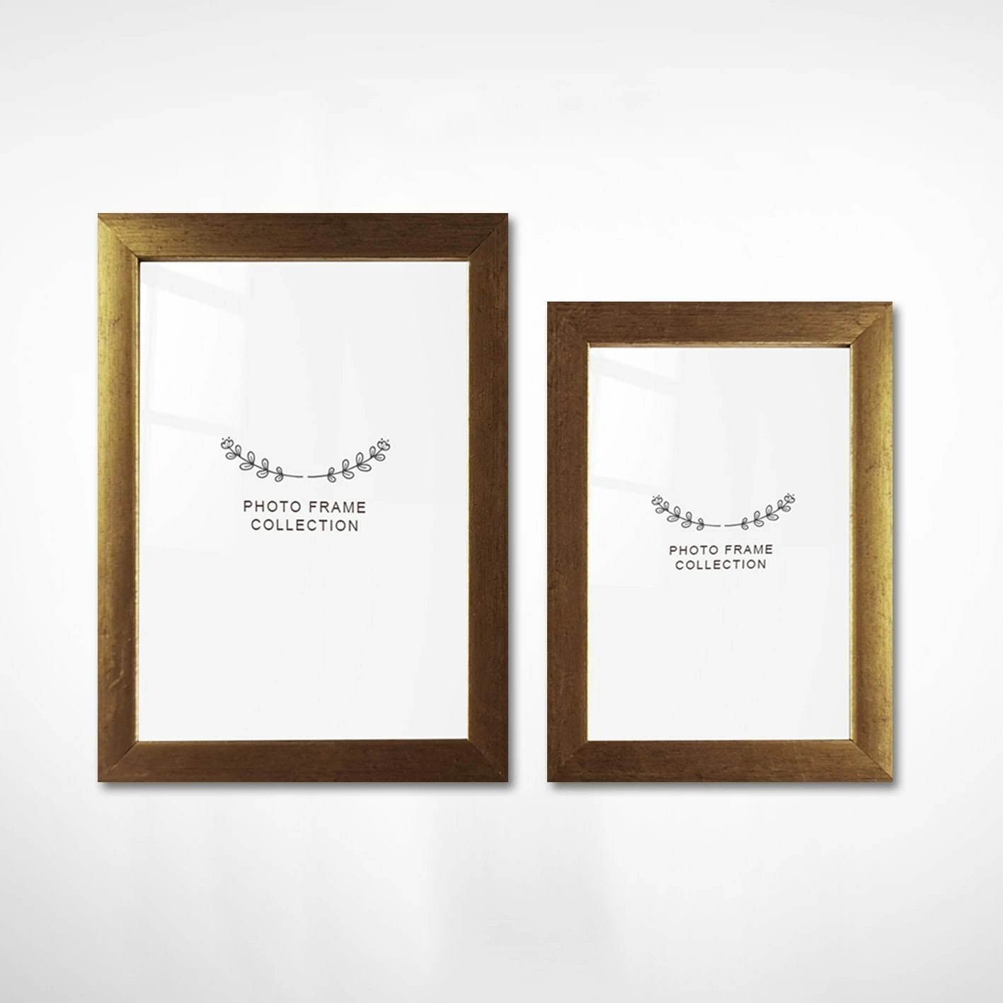 Set kornizash për foto, ngjyrë ari, Aberto Design, 2AFC1003_1318-1521, 2 copë