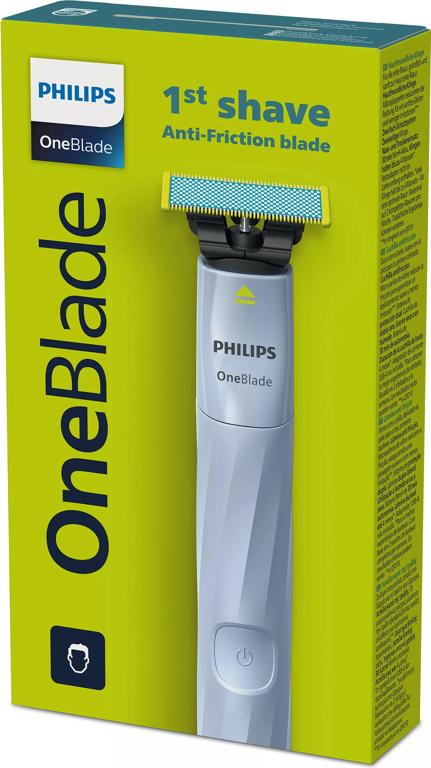 Makinë rroje Philips OneBlade QP1324/20, rikarikueshme, USB, blu