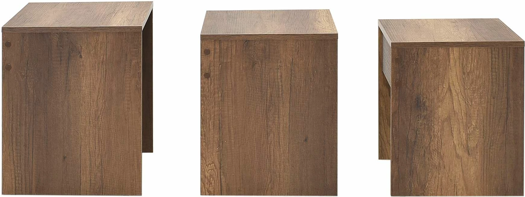 Set tavolinash ndihmëse, 3 copë, ngjyrë arre, Hanah Home Triple
