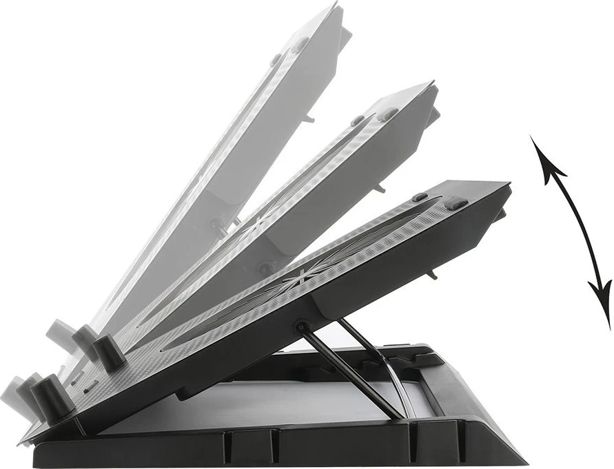 Stendë ftohëse për laptop Redragon Ivy GCP500, 5 ventilatorë, RGB, deri 15.6\", 2x USB, e zezë