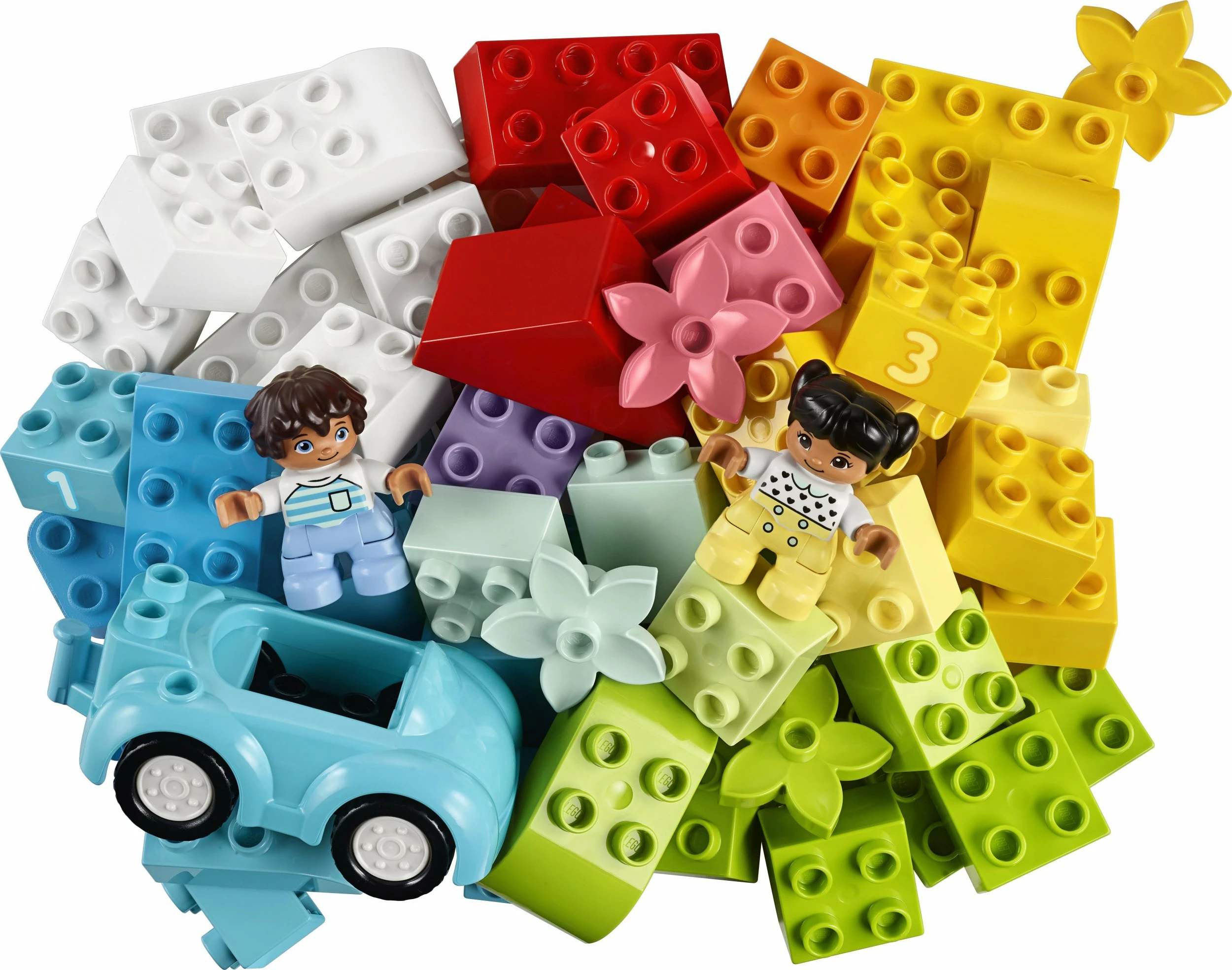 Set blloqe LEGO DUPLO Brick Box 10913, 65 copë, kuti ruajtëse, jeshile