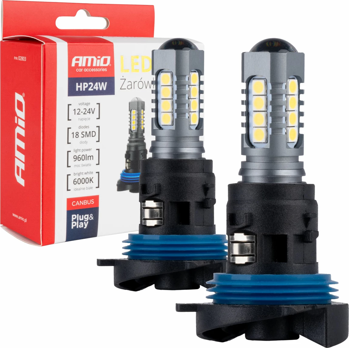 LED CANBUS 3030 18SMD HP 24W – Bardhë 12V/24V