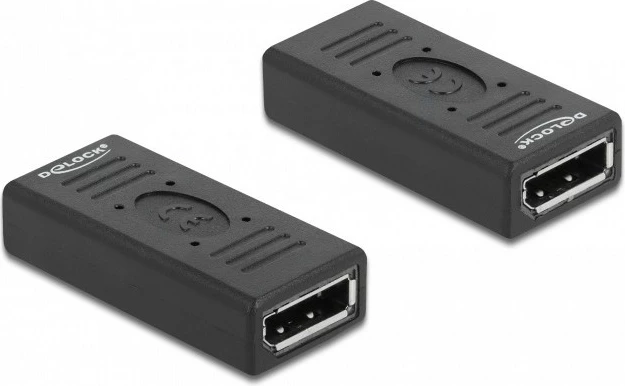 Adapter DisplayPort DeLOCK 1.2, femër-femër, i zi