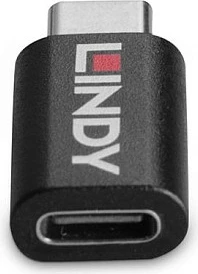 Adapter bllokues të dhënash LINDY Data Blocker USB 3.2 Type-C në Type-C, 100W, i zi
