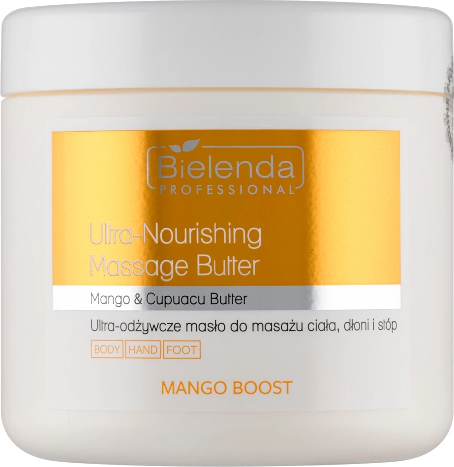 Buter për trup, duar e këmbë Bielenda Professional Mango Boost Ultra-Nourishing për femra, 500ml
