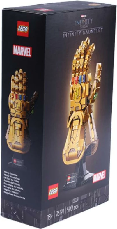 Set LEGO Marvel Super Heroes Infinity Gauntlet 76191, 18+, 590 copë, e artë