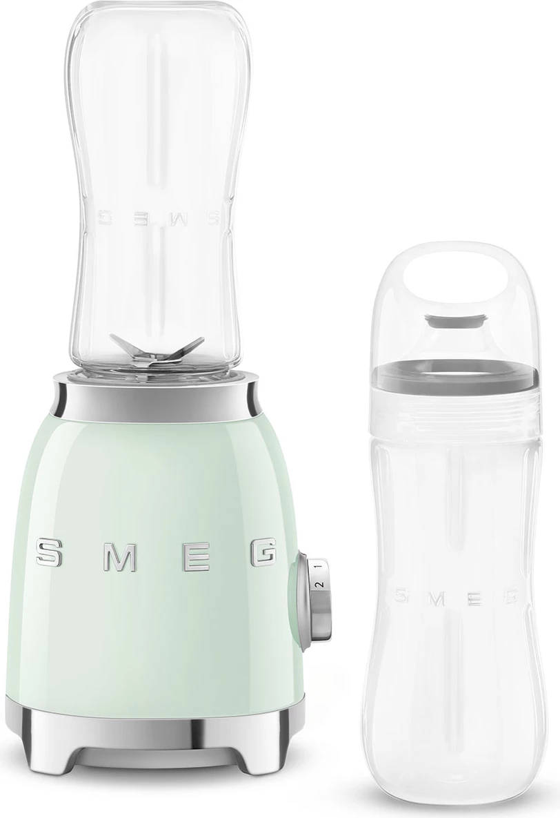 Blender personal Smeg 50'Style PBF01PGEU 300 W, 2 shpejtësi, 2x 600 ml shishe To-Go, gjelbër