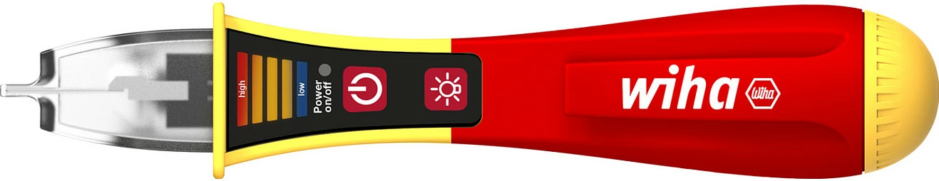 Detektor tensioni pa kontakt Wiha, 12–1000 V AC, me ekran, kuq/verdhe