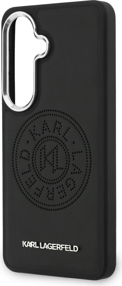 Mbështjellës Karl Lagerfeld Perforated KL, MagSafe kompatibil, hardcase për Samsung Galaxy S26, i zi, në kuti