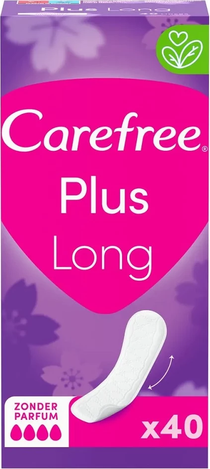 Peceta higjienike për femra Carefree Plus Longer Unscented, 40 copë