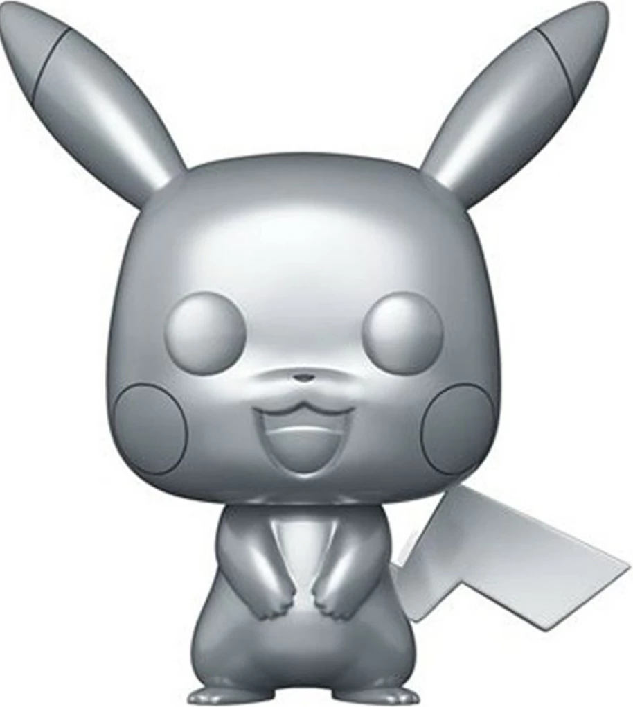Figurinë koleksionuese vinili Funko Pop Games Pokemon Pikachu #10, Silver Metallic, 1 copë