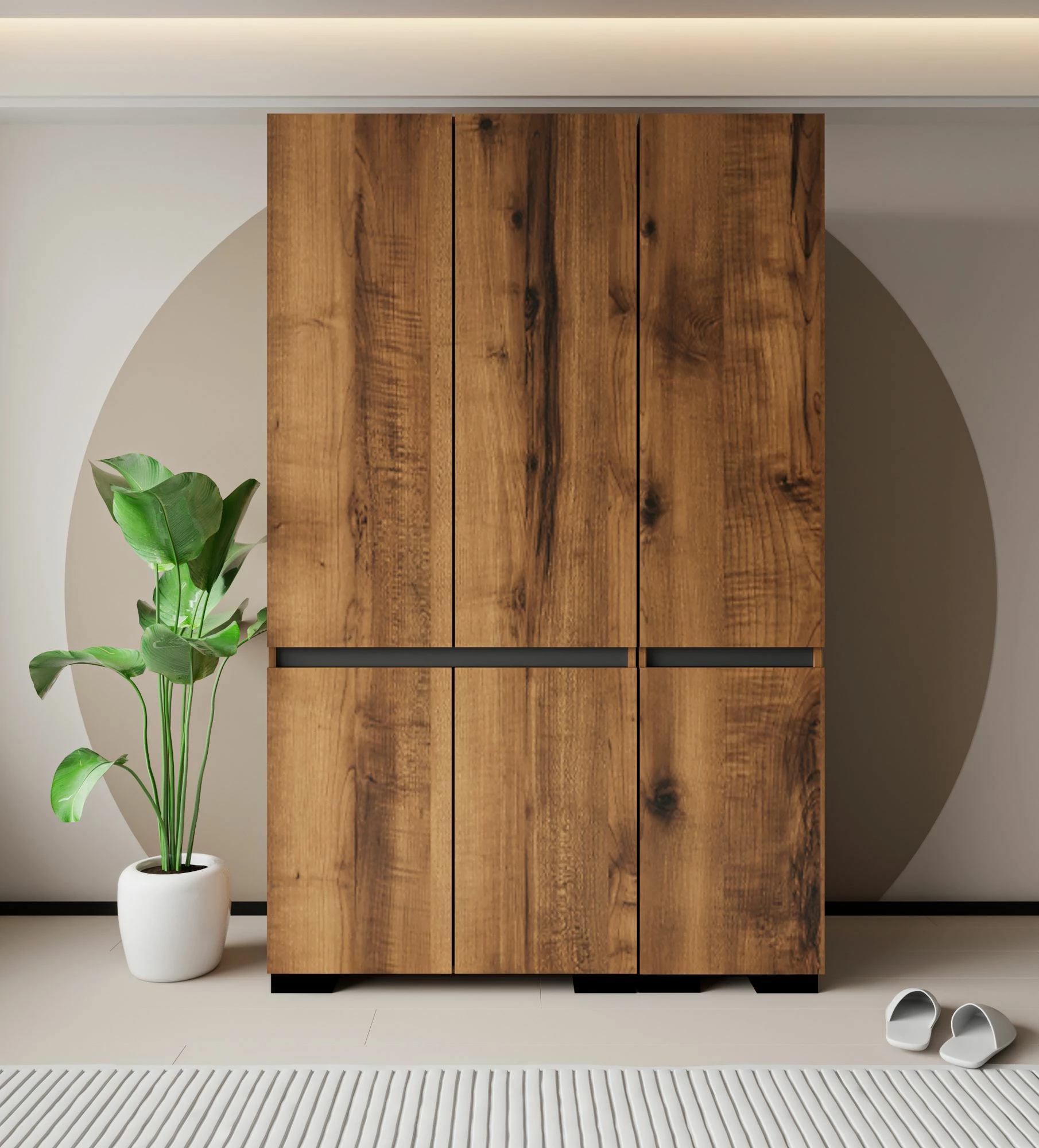 Dollap Skye Decor, Floransa 135, ngjyrë arre dhe antracit